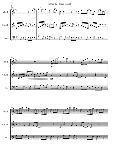 Rather Be Clean Bandit Arranged For String Trio Page 2