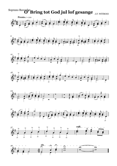 Recorder Quartet Sonata 1 Mov Iv Allegro Page 2