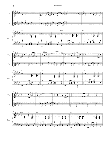Redeemer Duet For Violin And Viola Page 2