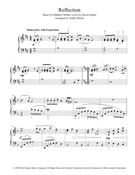 Reflection Piano Solo Page 2