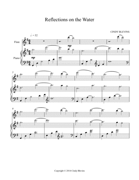 Reflections On The Water For Piano And Flute Page 2