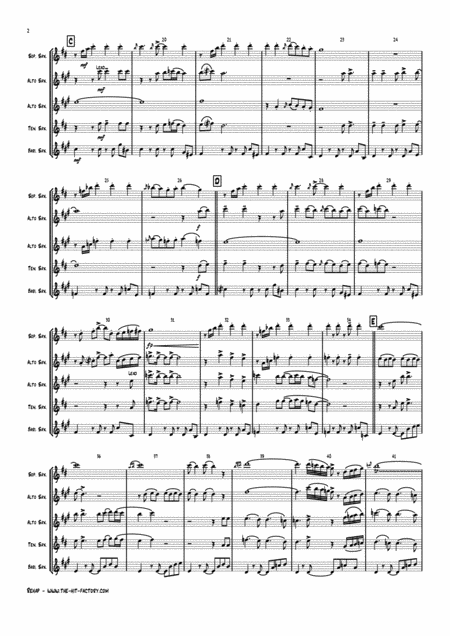 Rehab Amy Winehouse Saxophone Quintet Page 2