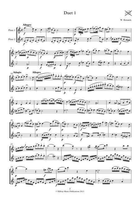 Reinhards Six Flute Duets Op 6 Volume 1 No 1 3 Page 2
