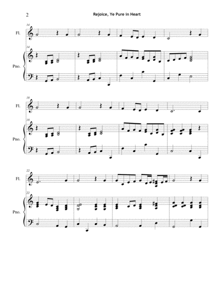 Rejoice Ye Pure In Heart Flute Piano Page 2