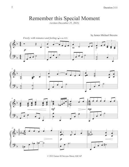 Remember This Special Moment Romantic Piano Page 2