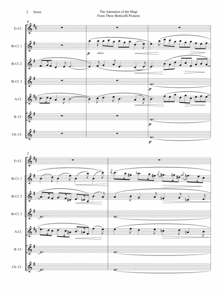 Respighi Adoration Of The Magi Set For Clarinet Choir Page 2