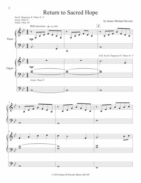 Return To Sacred Hope Piano Organ Page 2