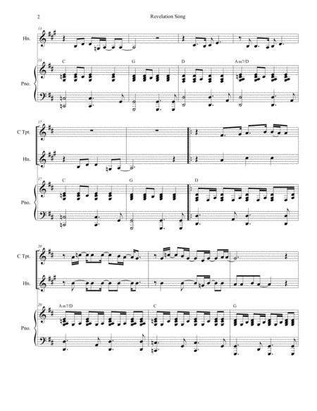 Revelation Song Duet For Trumpet And French Horn Page 2