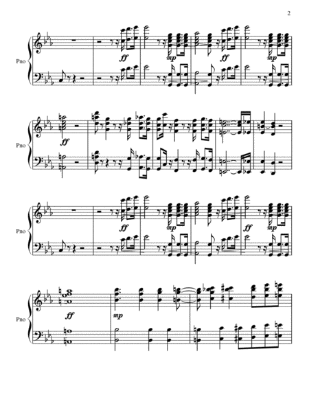 Revolutionary Etude Opus 10 Number 12 Two Pianos Four Hands Page 2