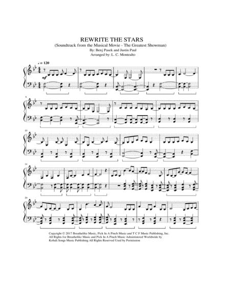 Rewrite The Stars Piano Instrumental From The Greatest Showman Page 2