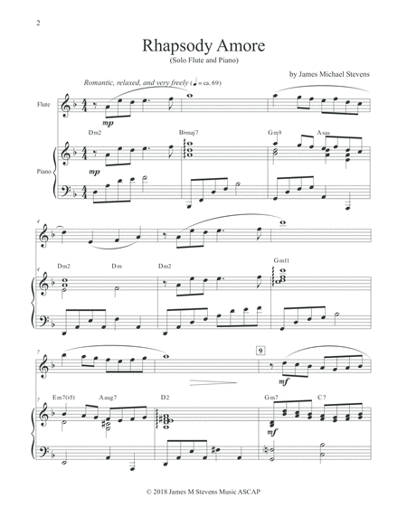 Rhapsody Amore Flute Piano Page 2