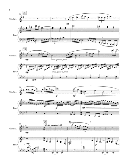 Rhapsody For Alto Saxophone And Piano Page 2