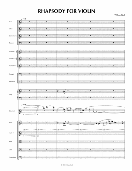 Rhapsody For Violin And Orchestra Page 2