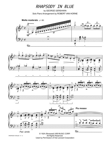 Rhapsody In Blue Advanced Abridged Piano Solo Page 2