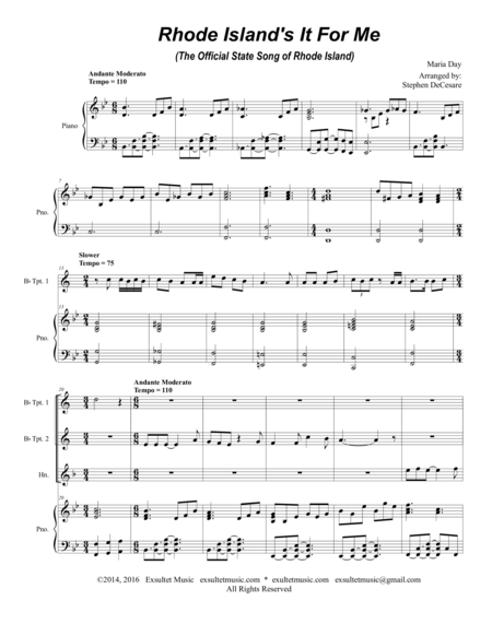 Rhode Islands It For Me For Brass Quintet Page 2