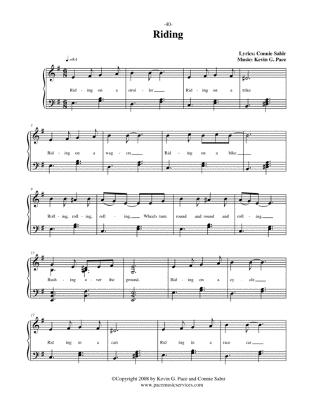 Riding Vocal Solo With Piano Accompaniment Or Piano Solo Page 2