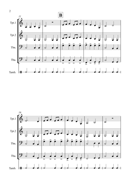 Rigaudon By Purcell For Brass Quartet Page 2