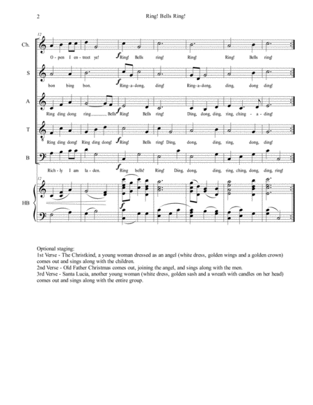 Ring Bells Ring A Song Of Old Father Christmas For Satb Choir Opt Childrens Voices With 3 Octave Handbells Page 2