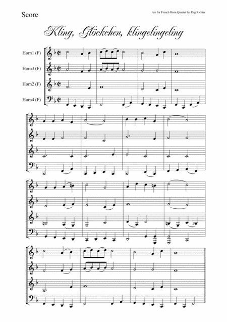 Ring Little Bell Kling Glckchen German Christmas Carol For French Horn Quartet Page 2