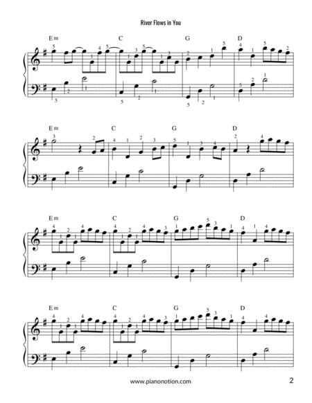 River Flows In You Yiruma Simplified Piano Solo Page 2