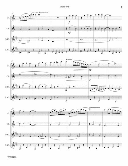 Road Trip Medley For Woodwind Quartet 5 American Songs Page 2