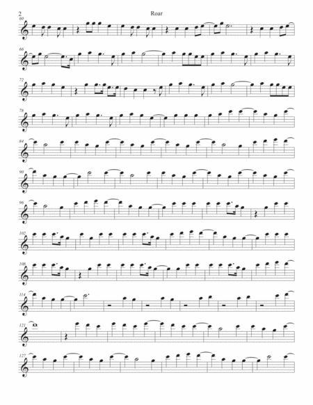 Roar Easy Key Of C Alto Sax Page 2