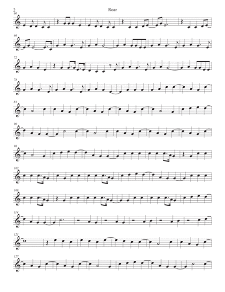 Roar Easy Key Of C Violin Page 2