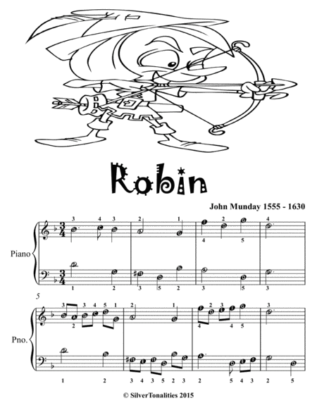 Robin Easy Piano Sheet Music Tadpole Edition Page 2