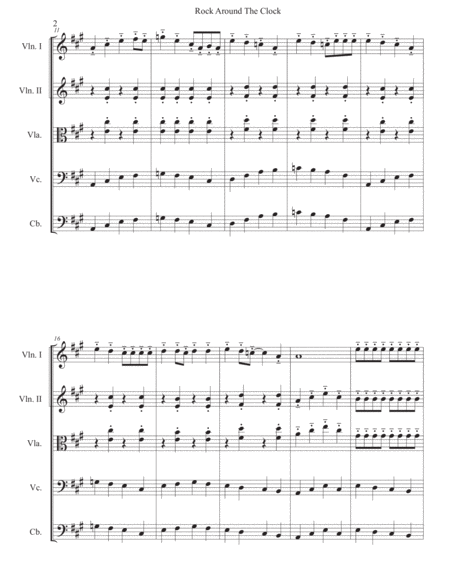 Rock Around The Clock For String Orchestra Page 2