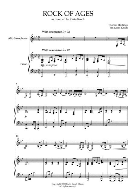 Rock Of Ages Alto Sax Piano As Recorded By Karin Kroch Page 2