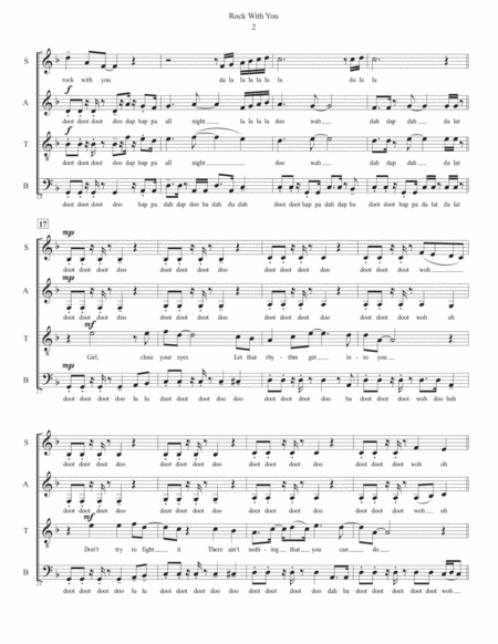 Rock With You Satb Acappella Page 2