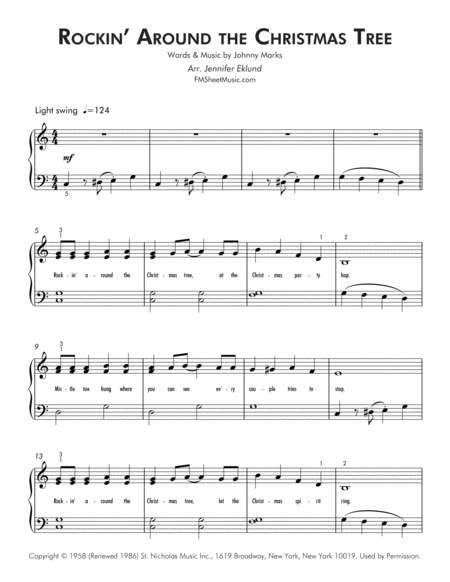 Rockin Around The Christmas Tree Late Beginner Piano Page 2