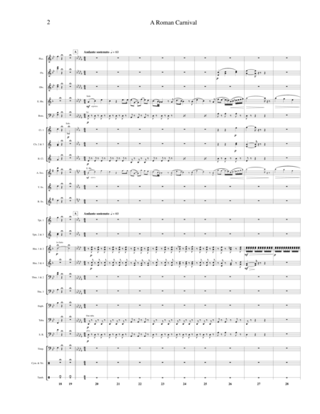 Roman Carnival Overture Transcribed For Concert Band Page 2