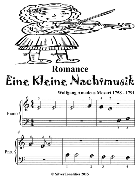 Romance Eine Kleine Nachtmusik Beginner Piano Sheet Music Tadpole Edition Page 2