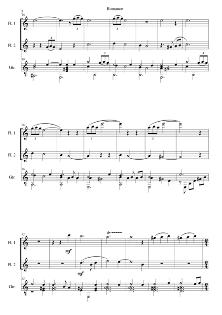 Romance For 2 Flutes And Guitar Page 2