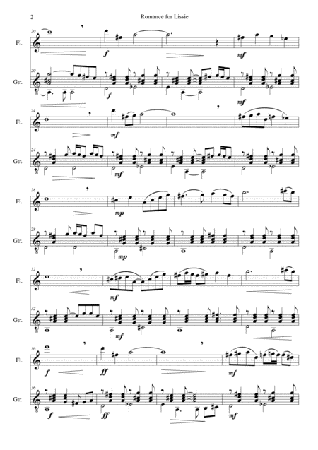 Romance For Lissie For Flute And Guitar Page 2