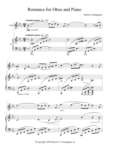 Romance For Oboe And Piano Page 2