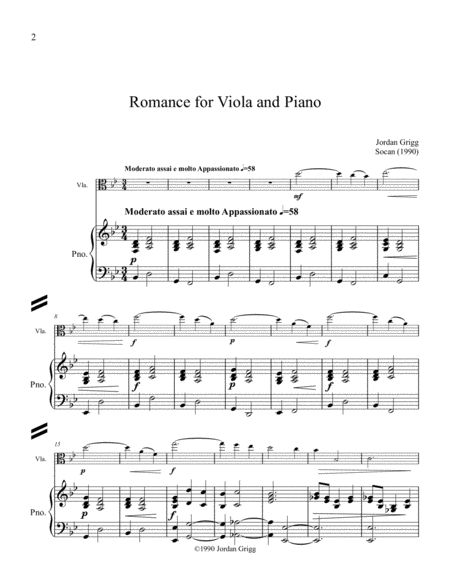 Romance For Viola And Piano Page 2