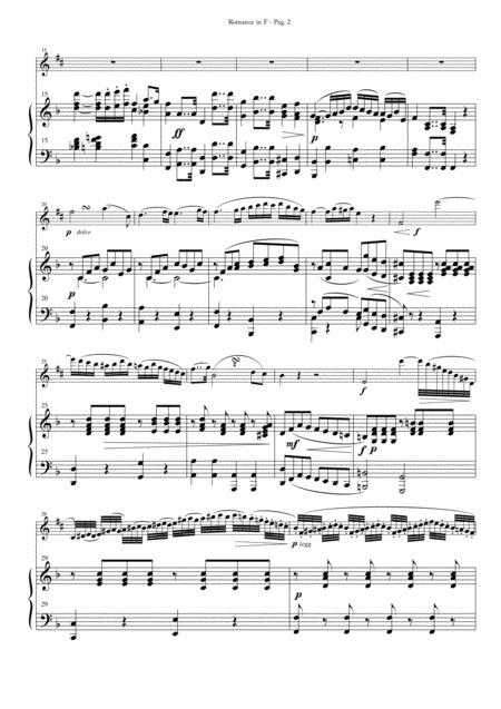 Romance In F For Alto Saxophone And Piano Page 2