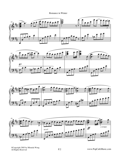 Romance In Winter Christmas Piano Music By Miranda Wong Page 2