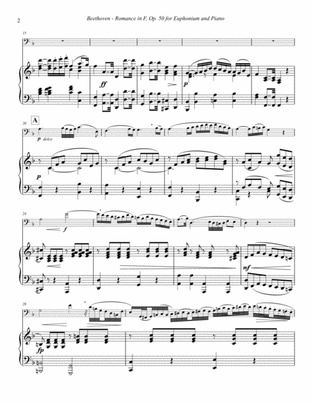 Romance No 2 In F Op 50 For Euphonium Piano Page 2