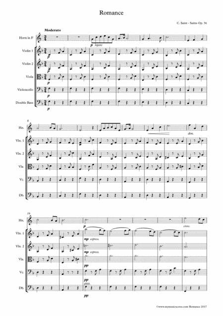 Romance Op 36 For Horn And String Orchestra Page 2