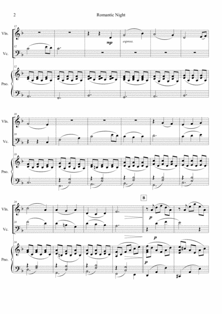 Romantic Night Violin Cello Piano Page 2