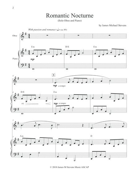 Romantic Nocturne Solo Oboe And Piano Page 2