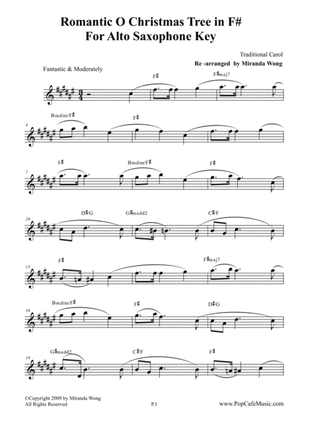 Romantic O Christmas Tree Alto Saxophone Solo Page 2