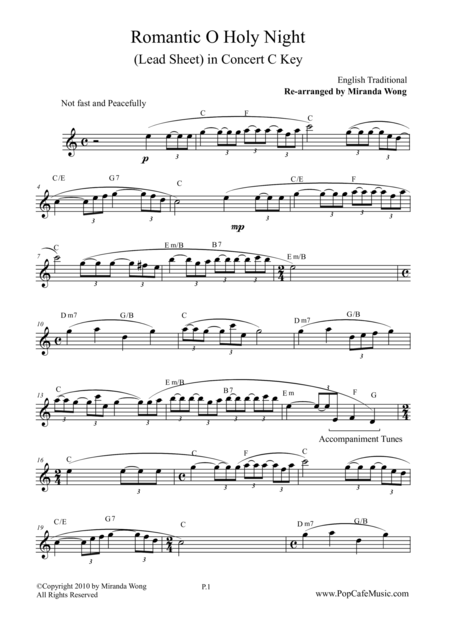 Romantic O Holy Night Tenor Or Soprano Saxophone Concert Key Page 2