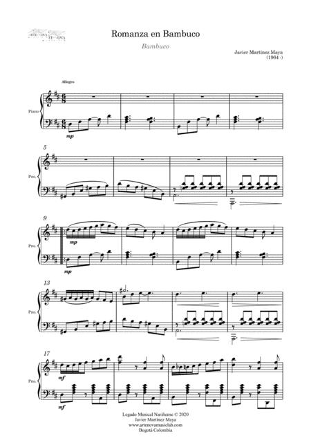 Romanza En Bambuco For Piano Latin Folk Music Page 2