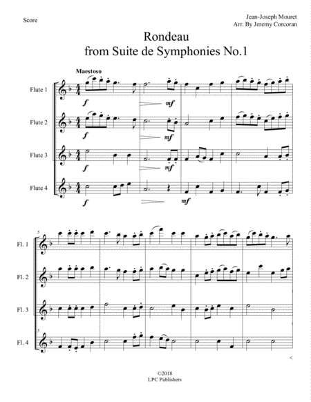 Rondeau For Flute Quartet Page 2