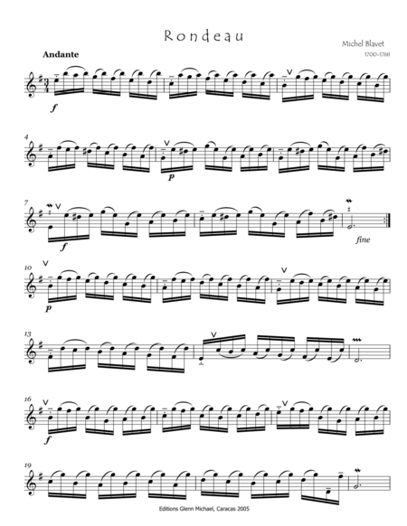 Rondeau For Solo Flute Page 2