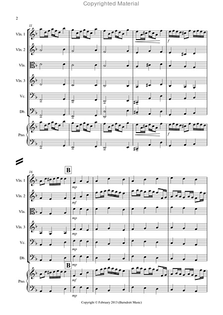 Rondeau From Abdelazer For String Orchestra Page 2